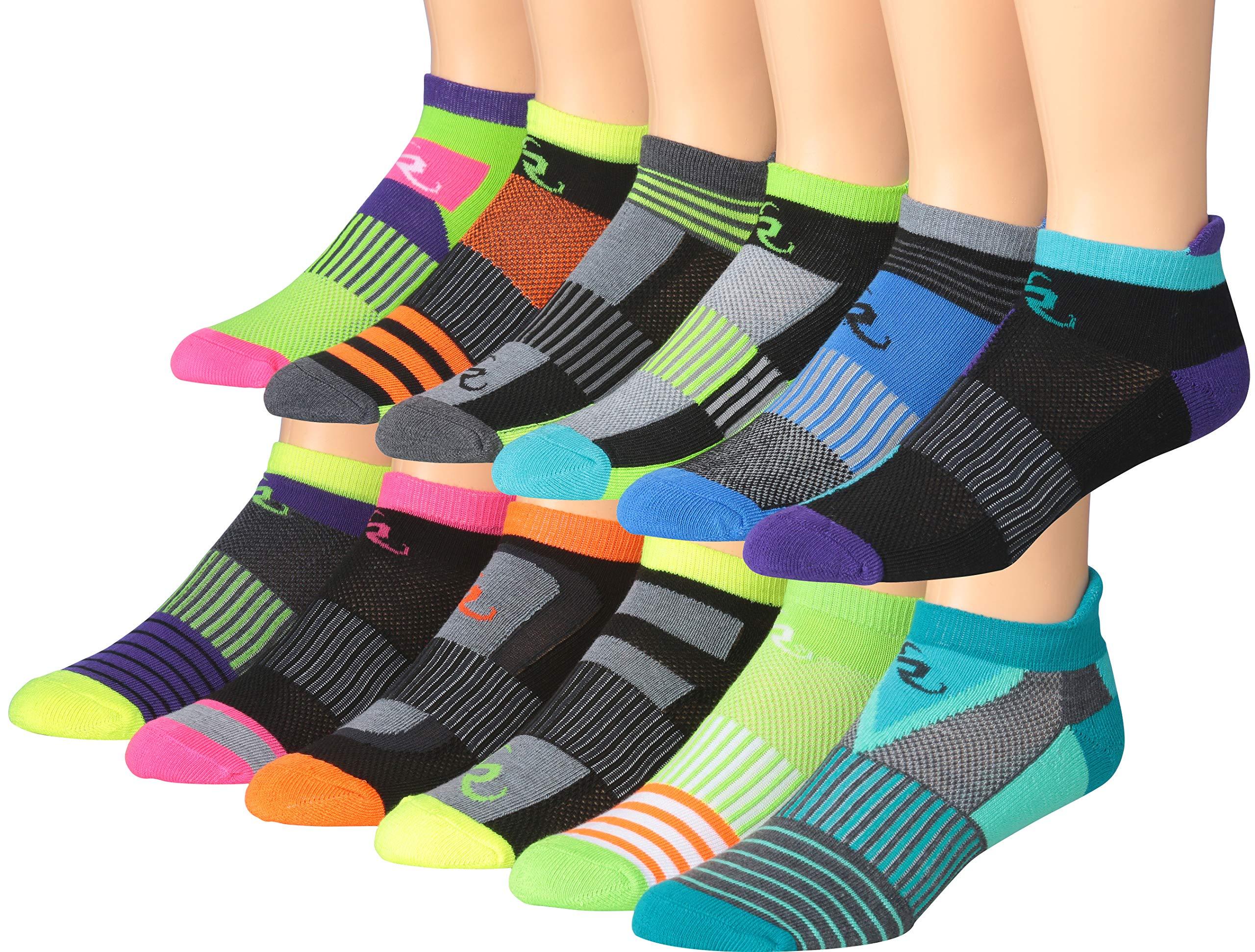 RONNOX Men's 12-Pairs Low Cut Running & Athletic Performance Socks Medium/Large MRLT04-AB-ML - Tipi Toe Socks