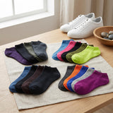 Solid Color Women's No Show Socks - 20 Pairs
