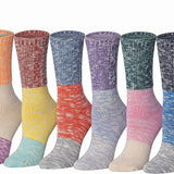 Cotton Colorblock Winter Boot Socks - 6 Pairs