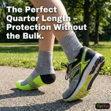 Grayscale Rainbow Sports Quarter Socks - 12 Pairs