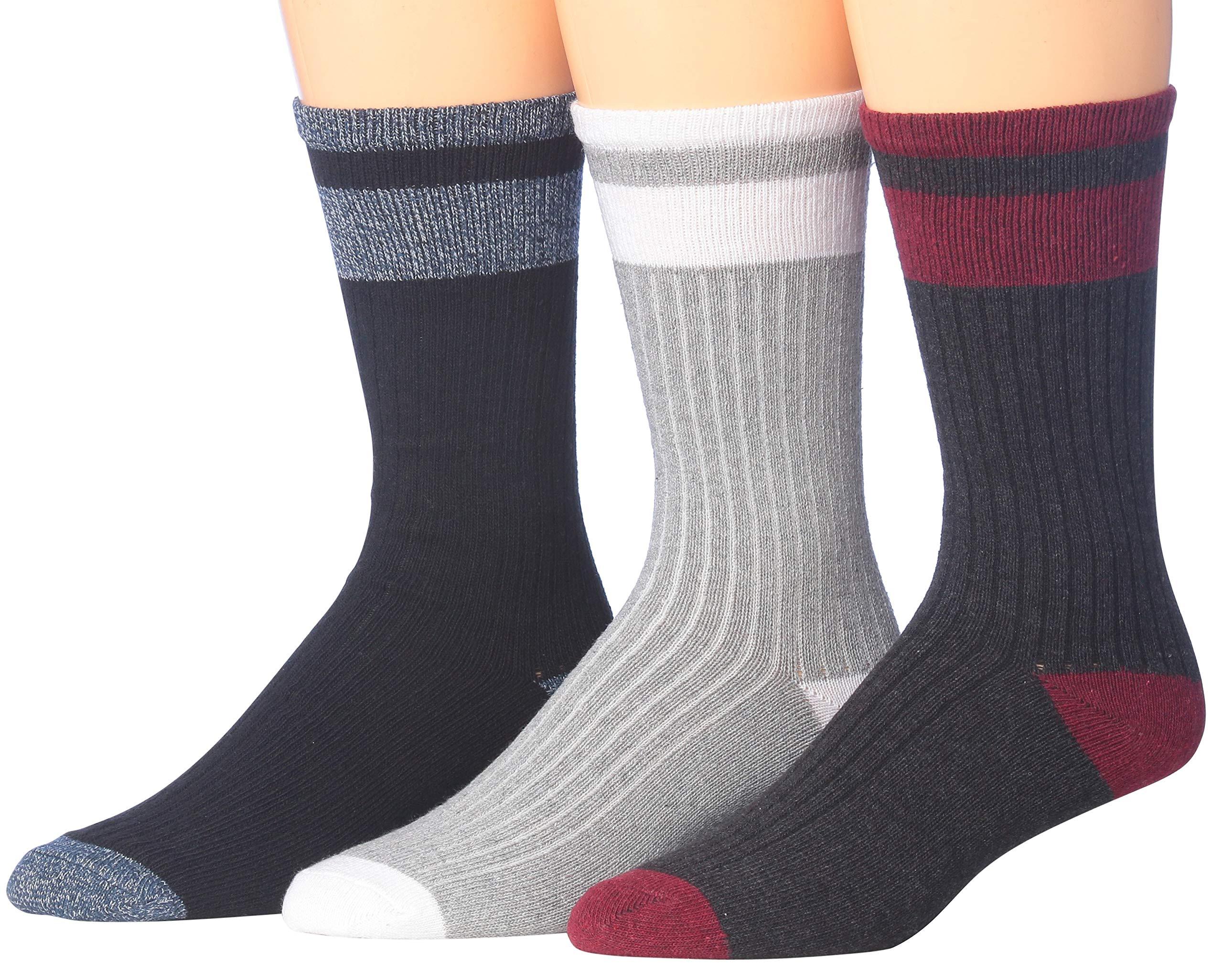 JAMES FIALLO Men's Outdoor Heavy Weight Boot Hiking Socks 3-Pair Pack - Tipi Toe Socks