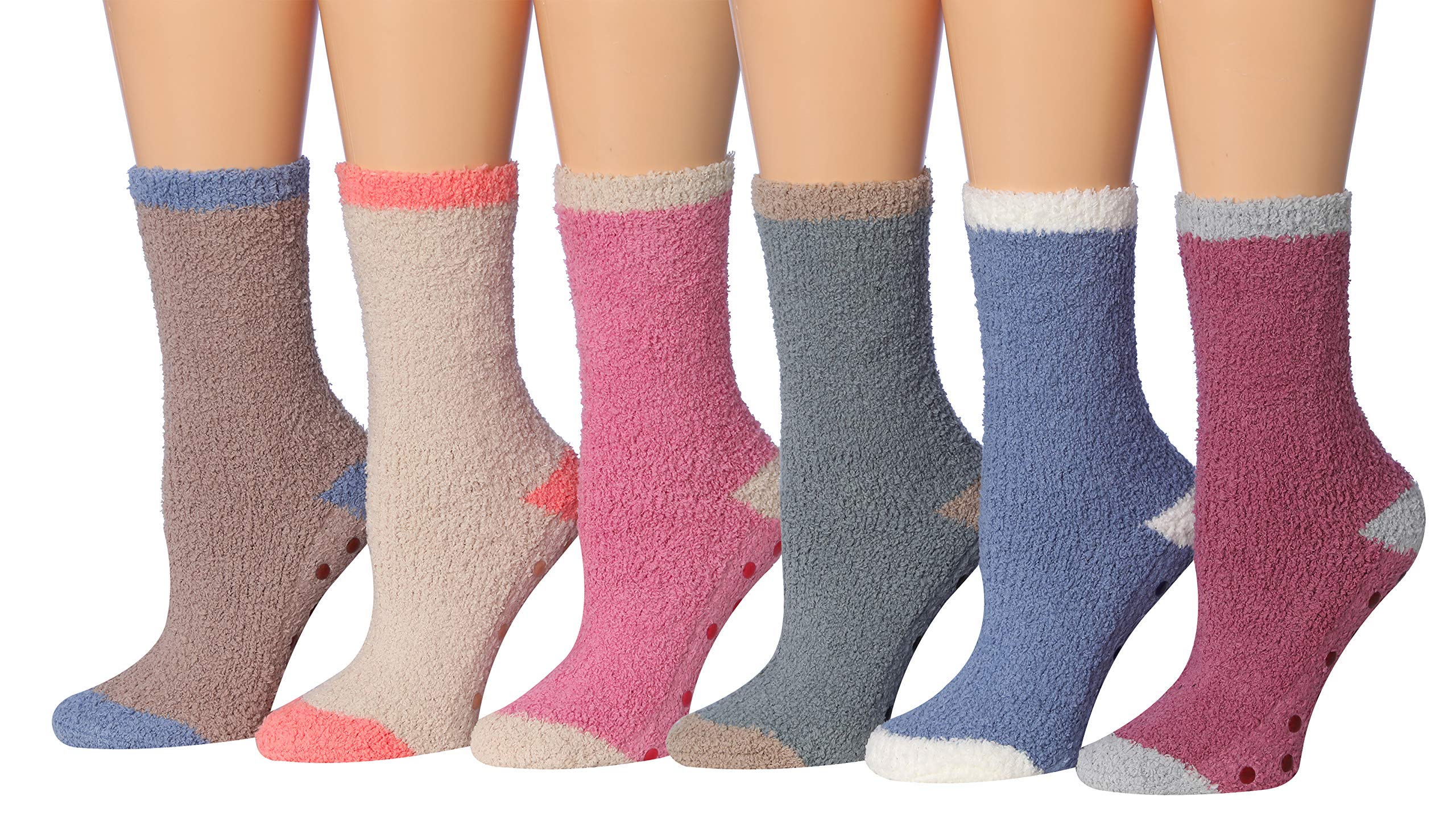 Pastel Fuzzy Crew Socks