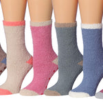 Pastel Fuzzy Crew Socks