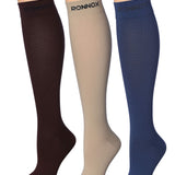 RONNOX Compression Socks for Men & Women Colorful Patterned Knee High Socks (16-20 mmHg / 12-14 mmHg) 3-Pairs CP08 - Socks