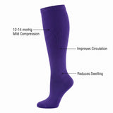 Solid Multicolor Knee High Socks  - 3 Pairs