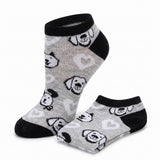 Cat Madness Mauve Low Cut Socks - 10 Pairs