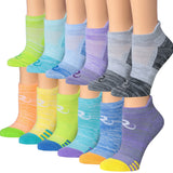 RONNOX Women's 12-Pairs Low Cut Running & Athletic Performance Tab Socks Medium/Large WRLT13-AB-ML -  Socks