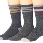 JAMES FIALLO Men's Outdoor Heavy Weight Boot Hiking Socks 3-Pair Pack - Tipi Toe Socks