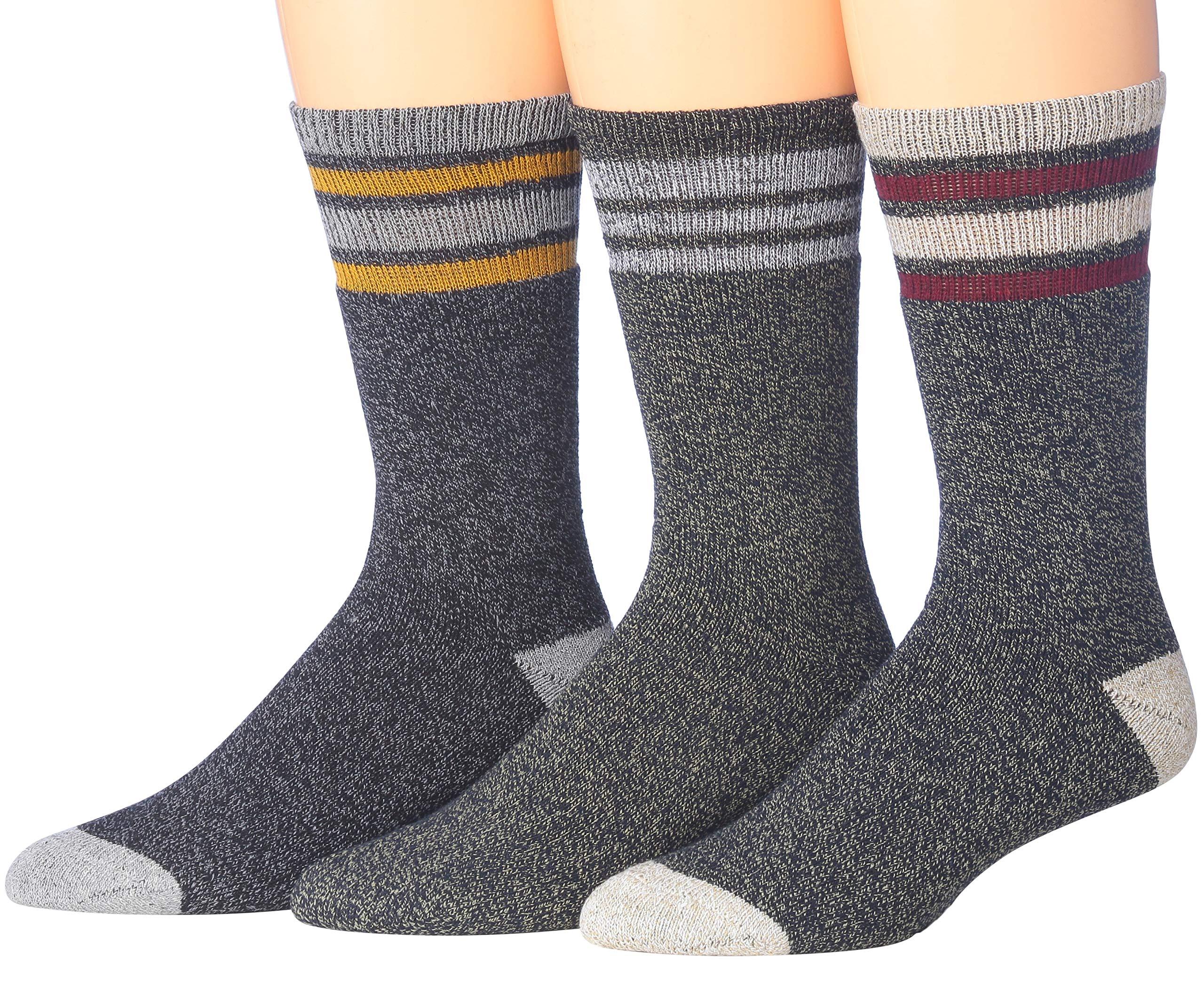 JAMES FIALLO Men's Outdoor Heavy Weight Boot Hiking Socks 3-Pair Pack - Tipi Toe Socks