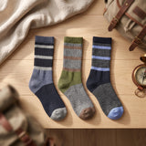 Wool Blend Minimalism Colorful Palette Dress Socks - 3 Pairs