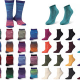 Tipi Toe Women's Socks Combo Bundle (24 Pairs) – 12-Pack Cushioned Athletic Quarter Socks and 12-Pack Colorful Ministripe Crew Socks