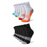 Tipi Toe Women’s Quarter Athletic Sock Bundle – 12-Pair Cushioned Running Sports Socks with Arch Support, Sizes 9–11