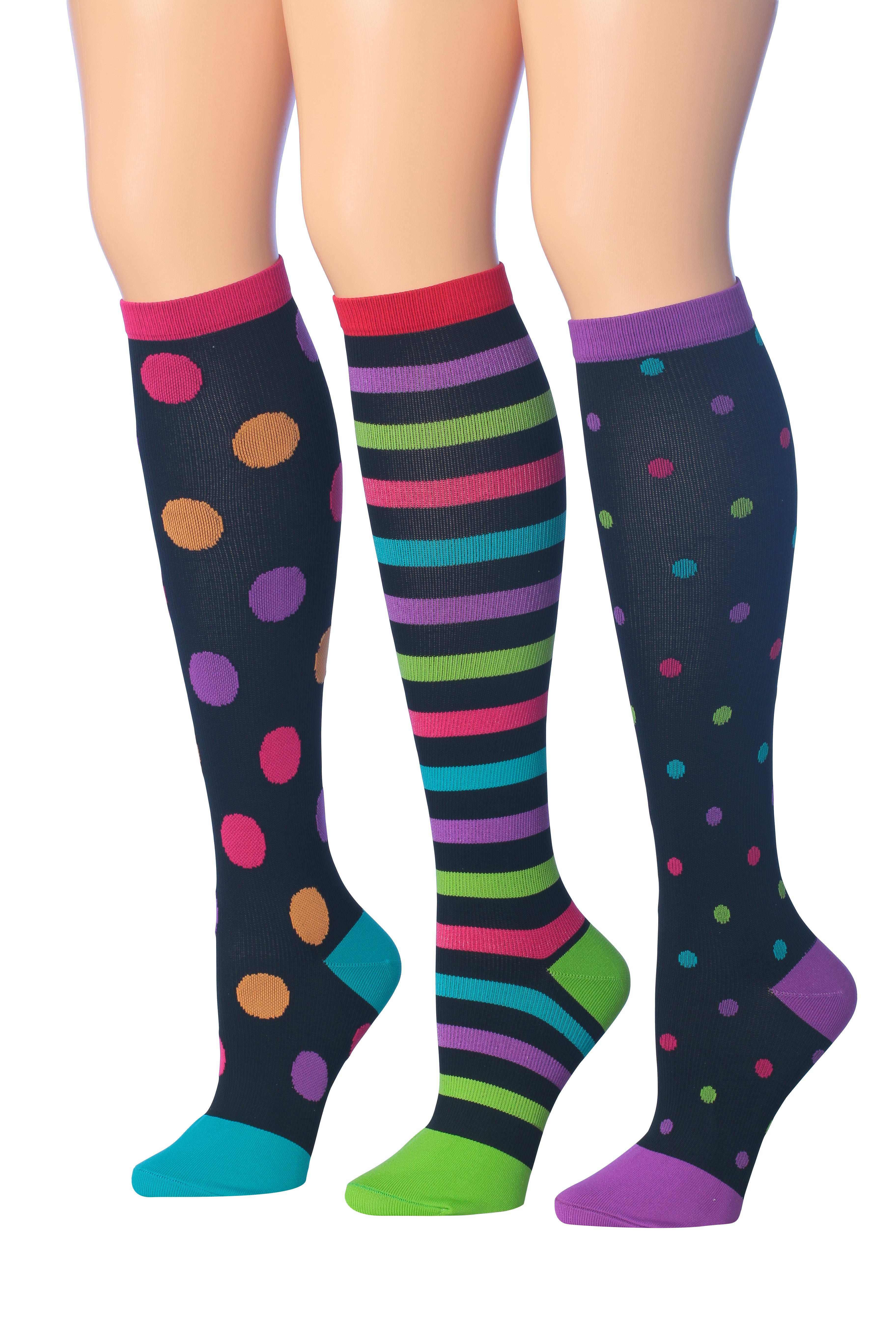 Dots & Electric Stripes Socks