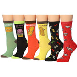 Italy Inspired Dreams Pattern Socks - 6 Pairs