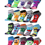 Monster Faces No Show Socks