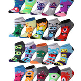 Monster Faces No Show Socks