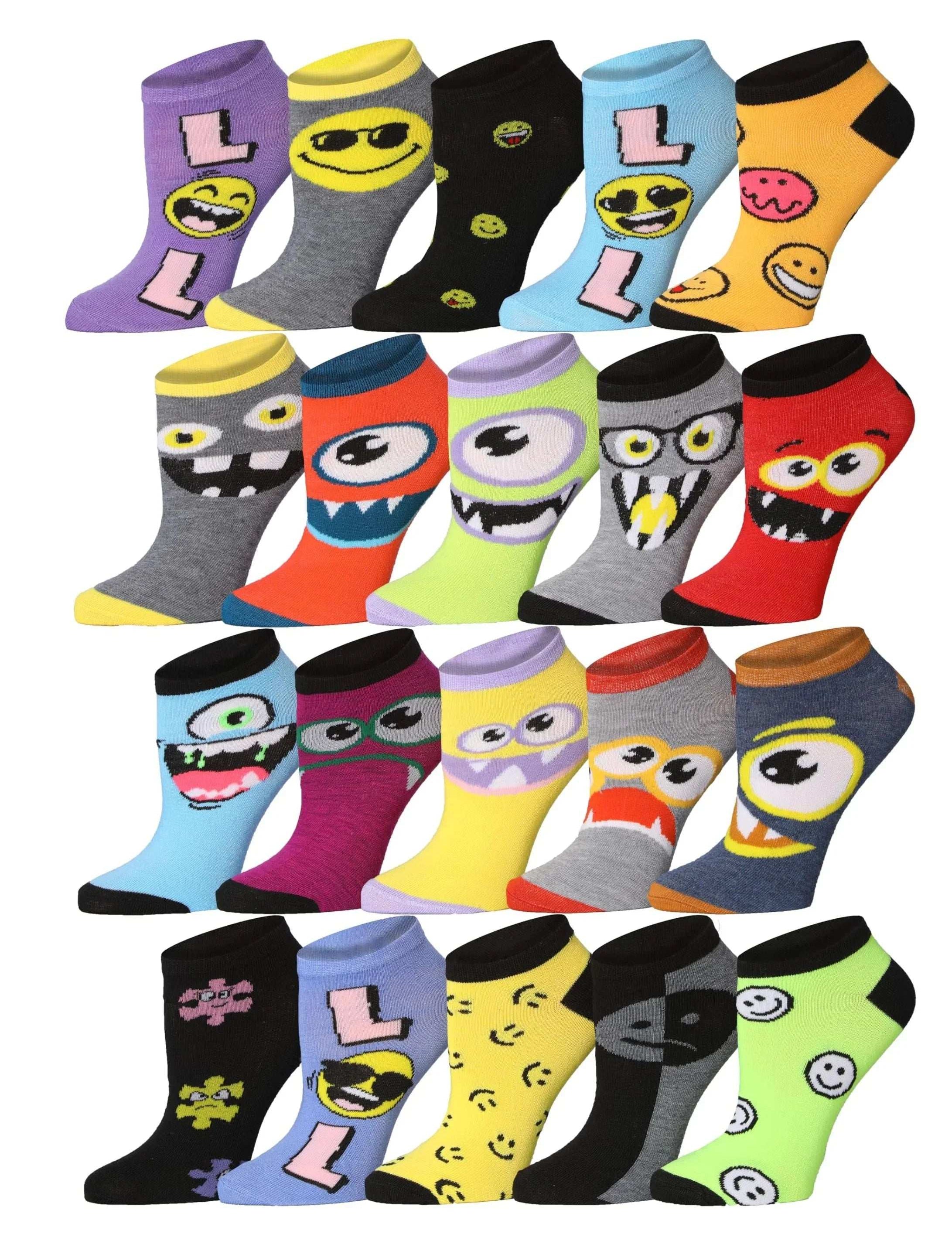 Emoji No Show Socks