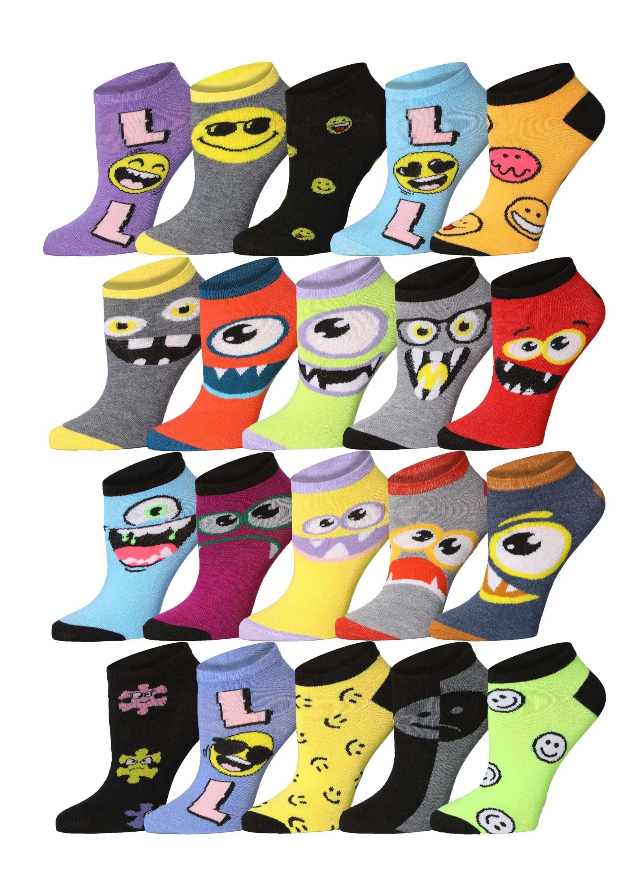 Emoji No Show Socks