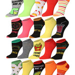  Women's 20 Pairs Colorful Plain Solid Food Inspired Striped Patterned Low Cut/No Show Socks -  Socks