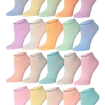 Solid Multicolor No Show Socks