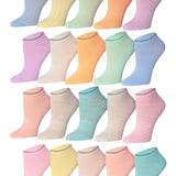 Solid Multicolor No Show Socks