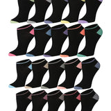 Black Toe Heel No Show Socks