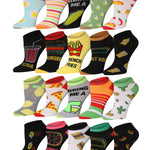 Fruits Striped No Show Socks