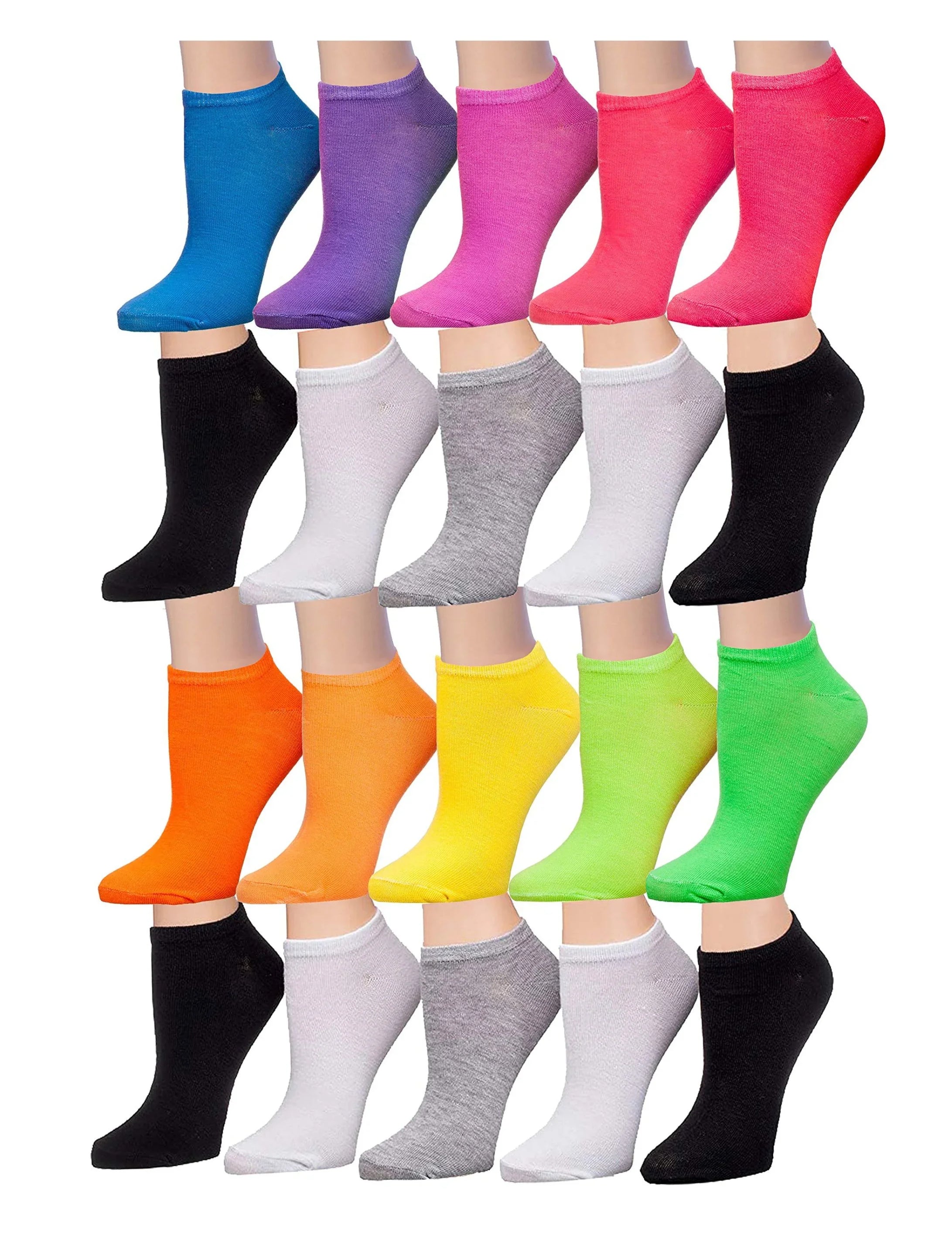Colorful Pattern No Show Socks