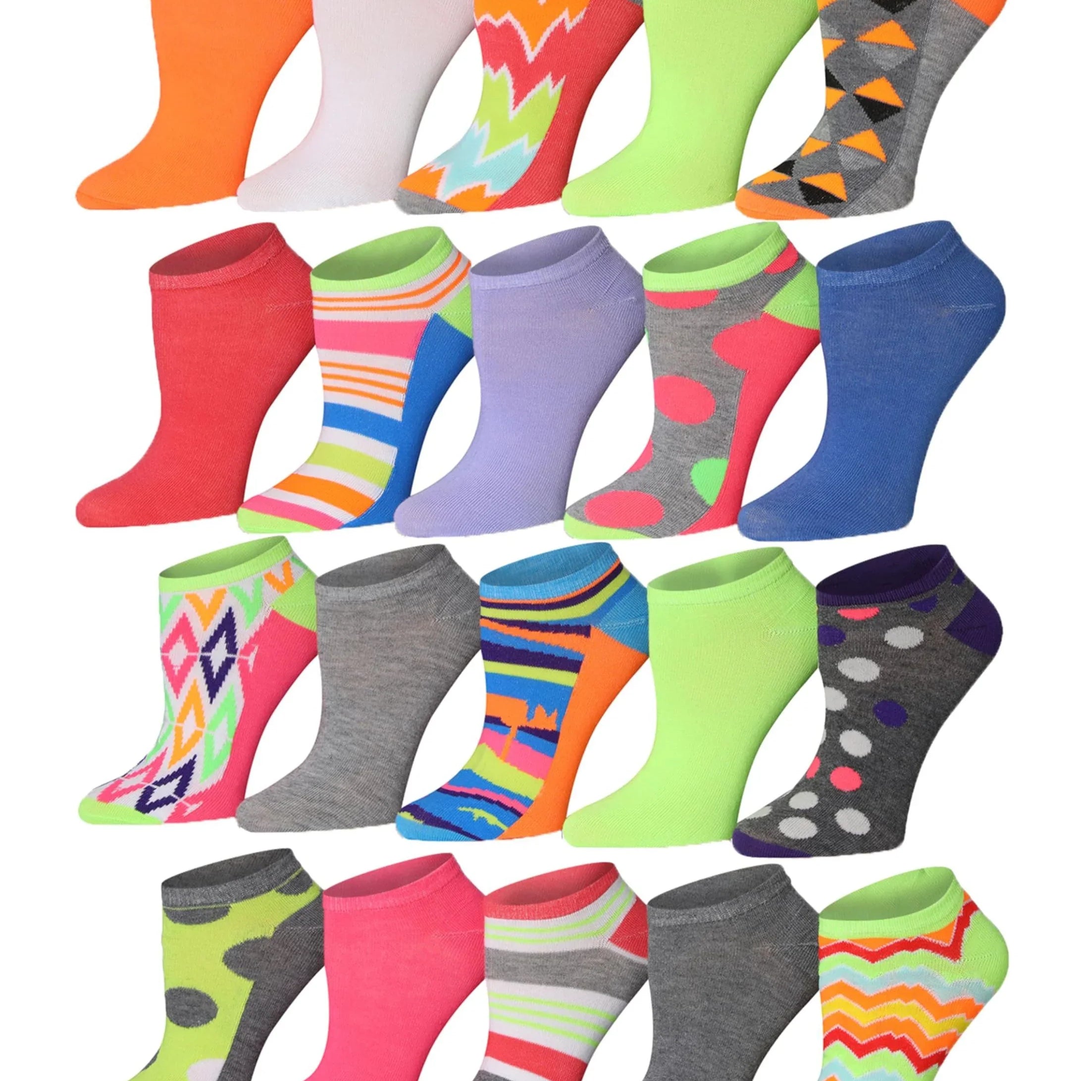 Women's Colorful No Show Socks