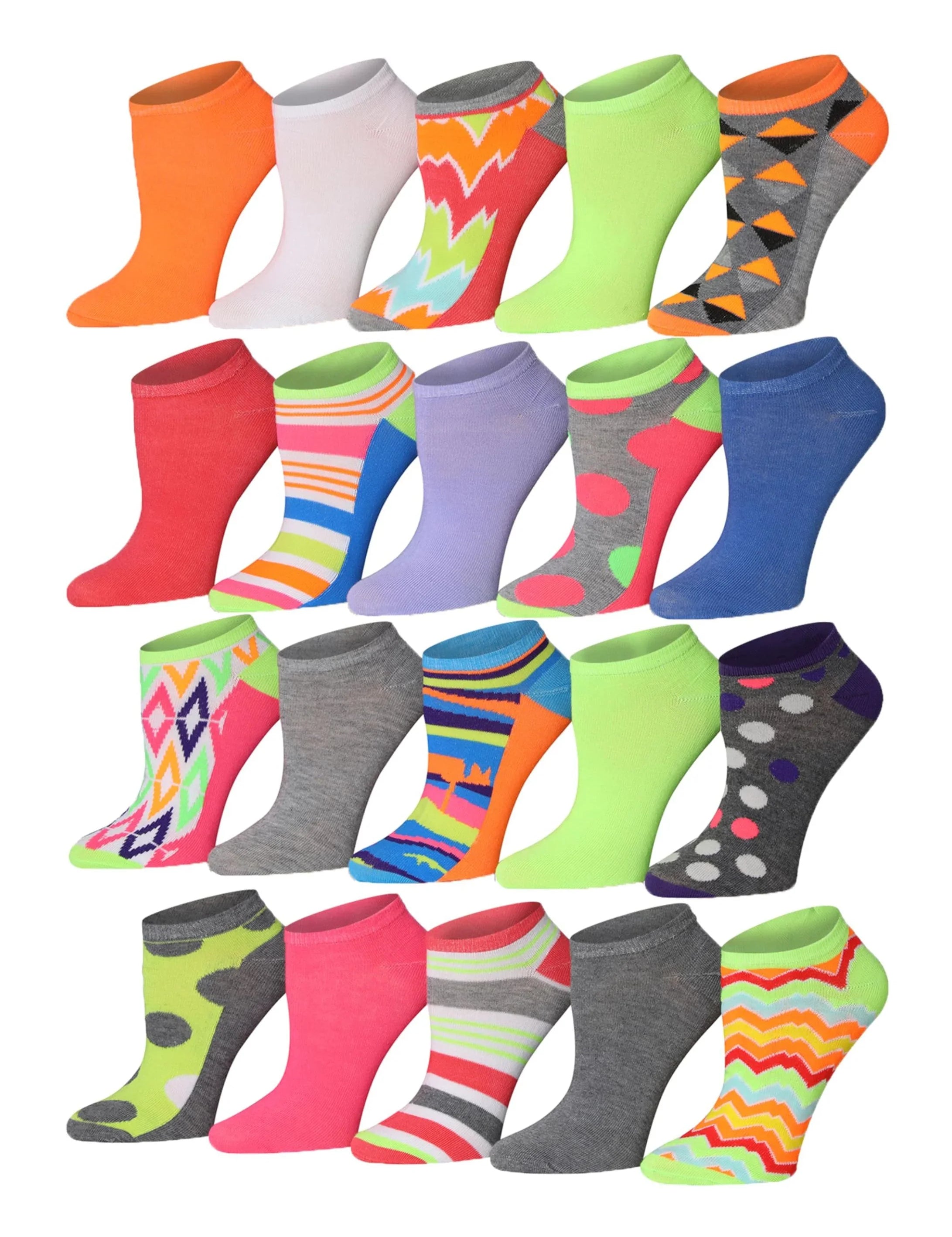 Women's Colorful No Show Socks
