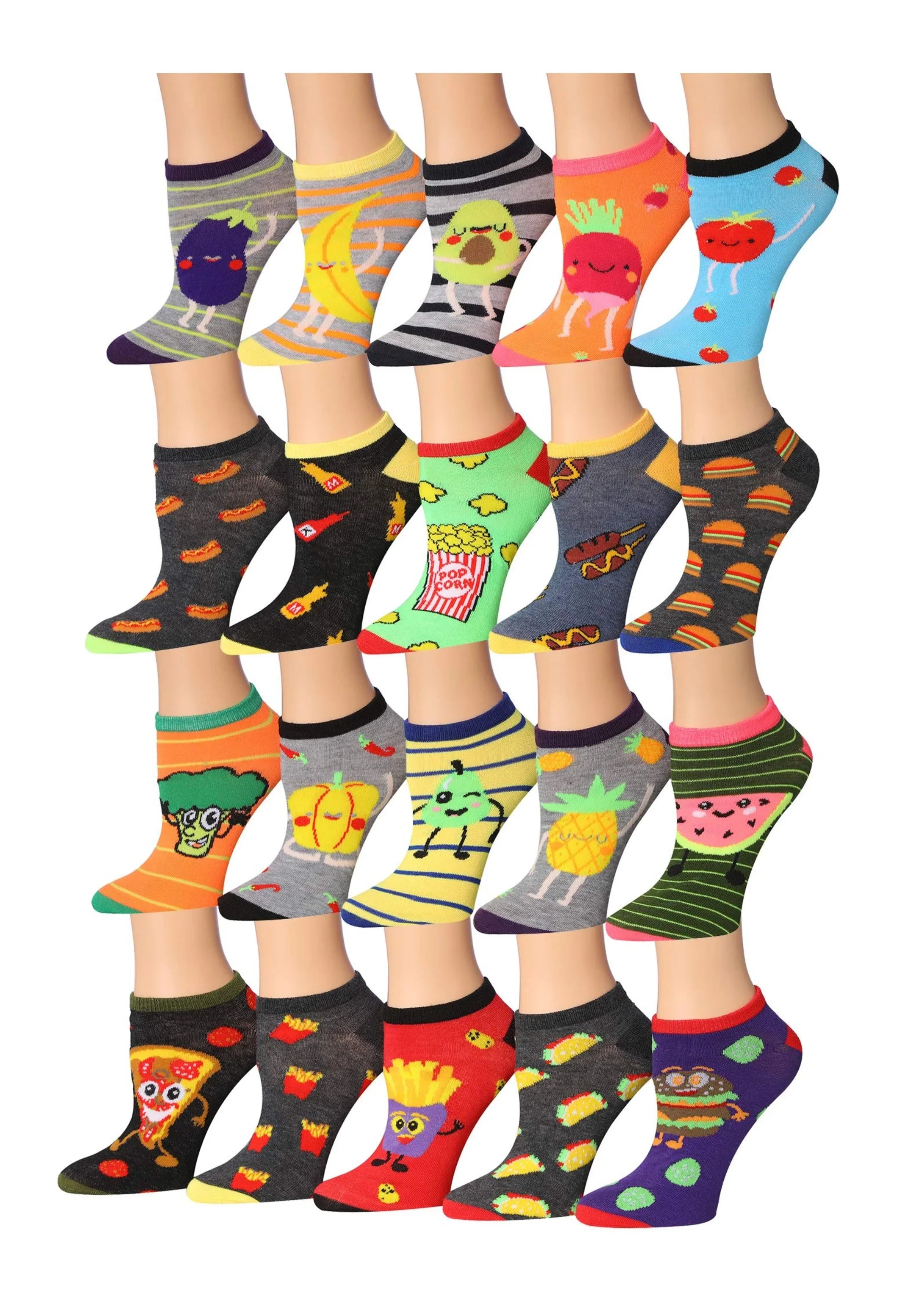 Fast Food No Show Socks
