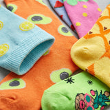 Orchard Fuity Patterned Crew Socks - 6 Pack