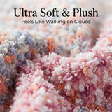 Colorful Patterned Maroon Melody Fuzzy Socks - 6 Pairs