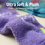 Anti-Skid Royal Stardust Fuzzy Socks - 3 Pairs