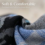 Close-up of soft knit fabric with text 'Soft & Comfortable Premium Knit Fabric for Daily Wear'.
