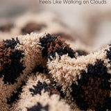 Anti-Skid Cheetah Fuzzy Socks - 3 Pairs