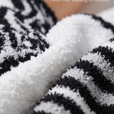 Anti-Skid Zebra Fuzzy Socks - 3 Pairs
