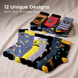 Men's Bear Socks - 12 Pairs