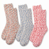 Anti-Skid Misty Mocha Fuzzy Socks - 3 Pairs