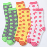 Anti-Skid Chilly Dotted Fuzzy Socks - 3 Pairs