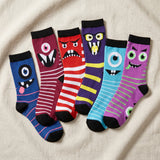 Rainbow Monster Smiles Crew Socks - 6 Pack