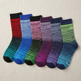 Funky Gradient Dress Socks - 6 Pack