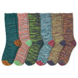 Women's Colorful Funky Dress Socks - 6 Pairs