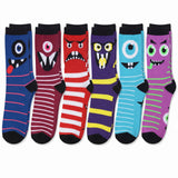 Rainbow Monster Smiles Crew Socks - 6 Pack
