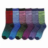 Funky Gradient Dress Socks - 6 Pack