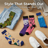 Men's Multicolor Elegant Socks - 12 Pairs