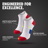 Women's Solid White Crew Socks - 6 Pack