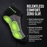 Women's Black Rainbow Stripes Sport Socks - 6 Pack