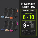 Women's Grey No Show Sport Socks - 6 Pack