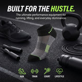 Women's Black Rainbow Stripes Sport Socks - 6 Pack